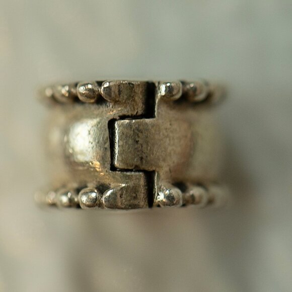 Pandora Authentic Silver Beveled Clip Spacer - Picture 2 of 3